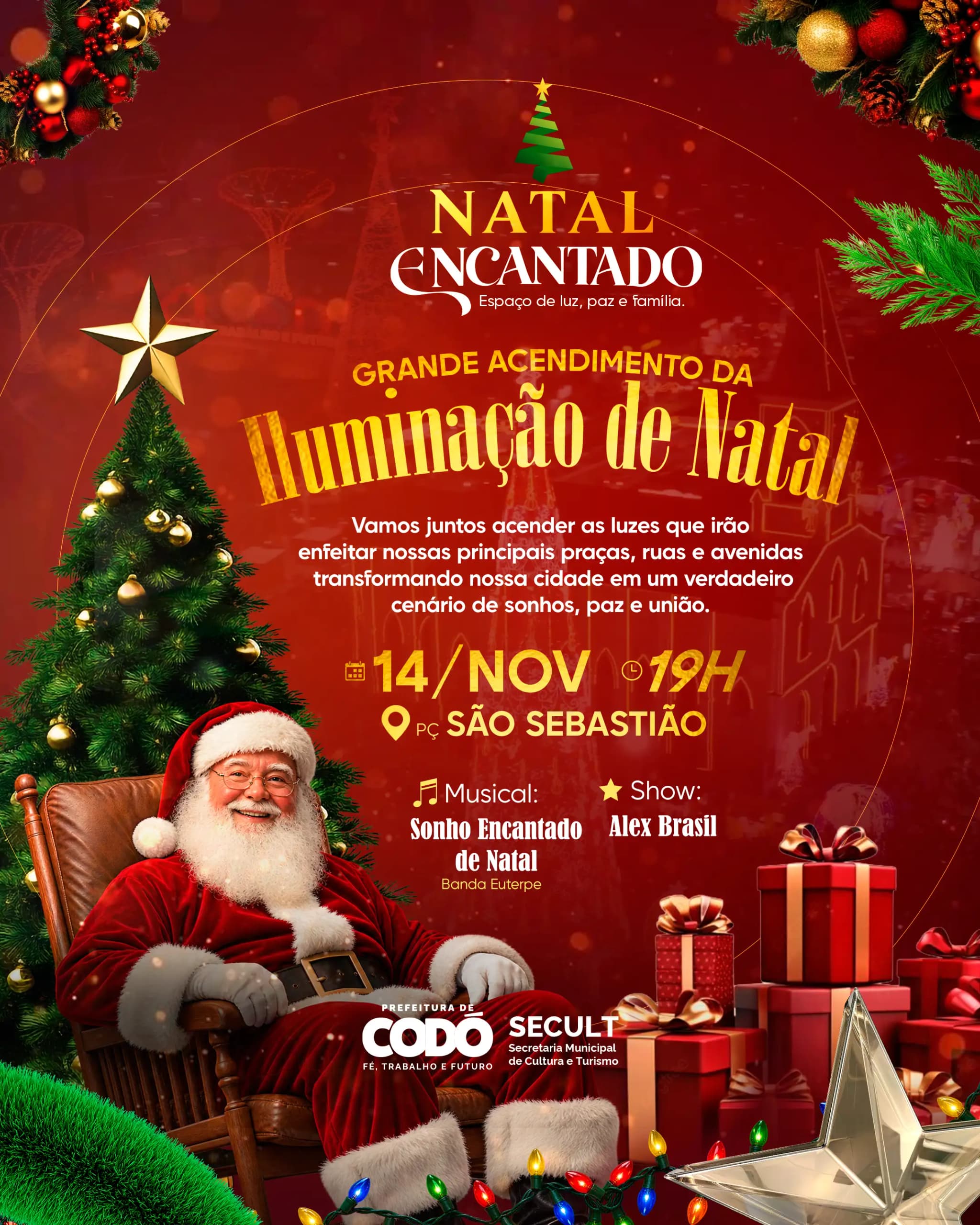 Codó se prepara para a abertura do Natal Encantado com grande acendimento das luzes