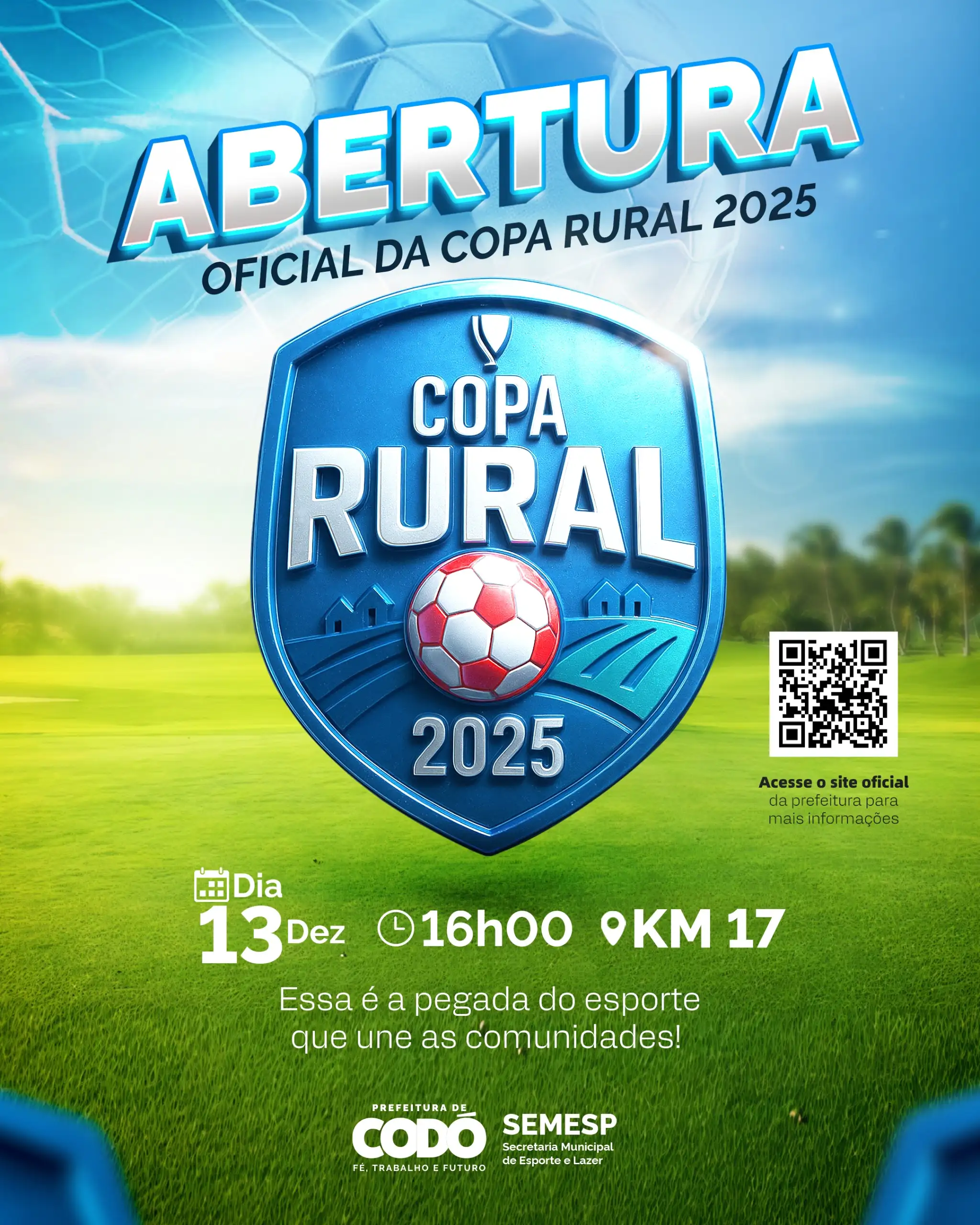 Foto 1 – Prefeitura de Codó promove Copa Rural 2025 valorizando o “Homem do Campo” e o futebol comunitário interiorano