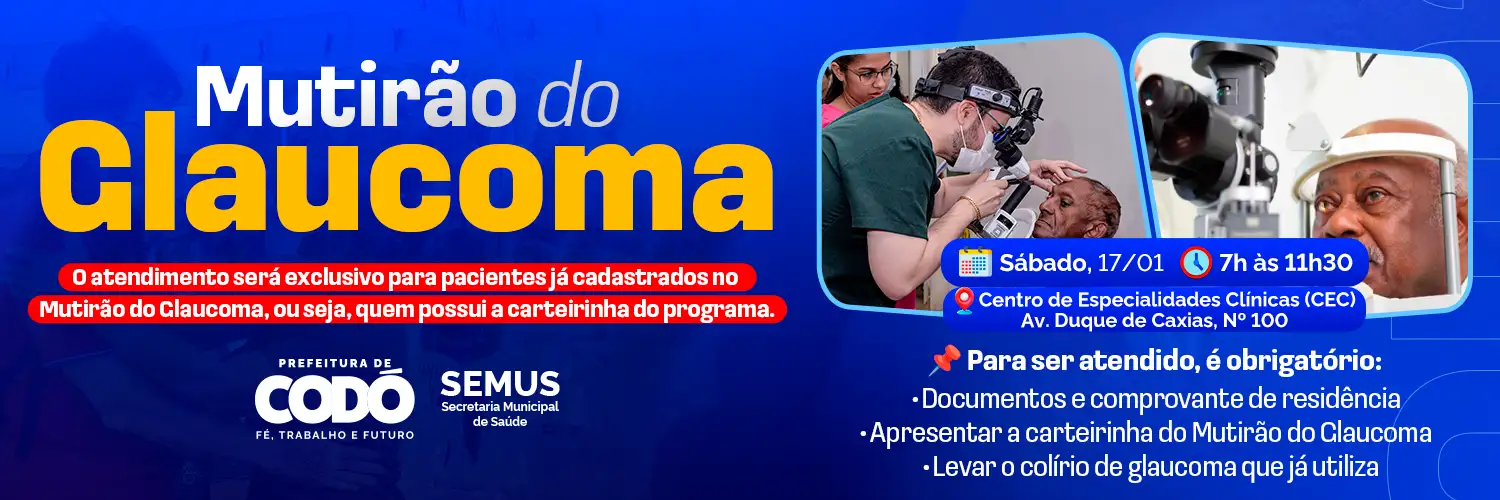 Prefeitura de Codó oferece atendimento oftalmológico gratuito por meio do Mutirão do Glaucoma