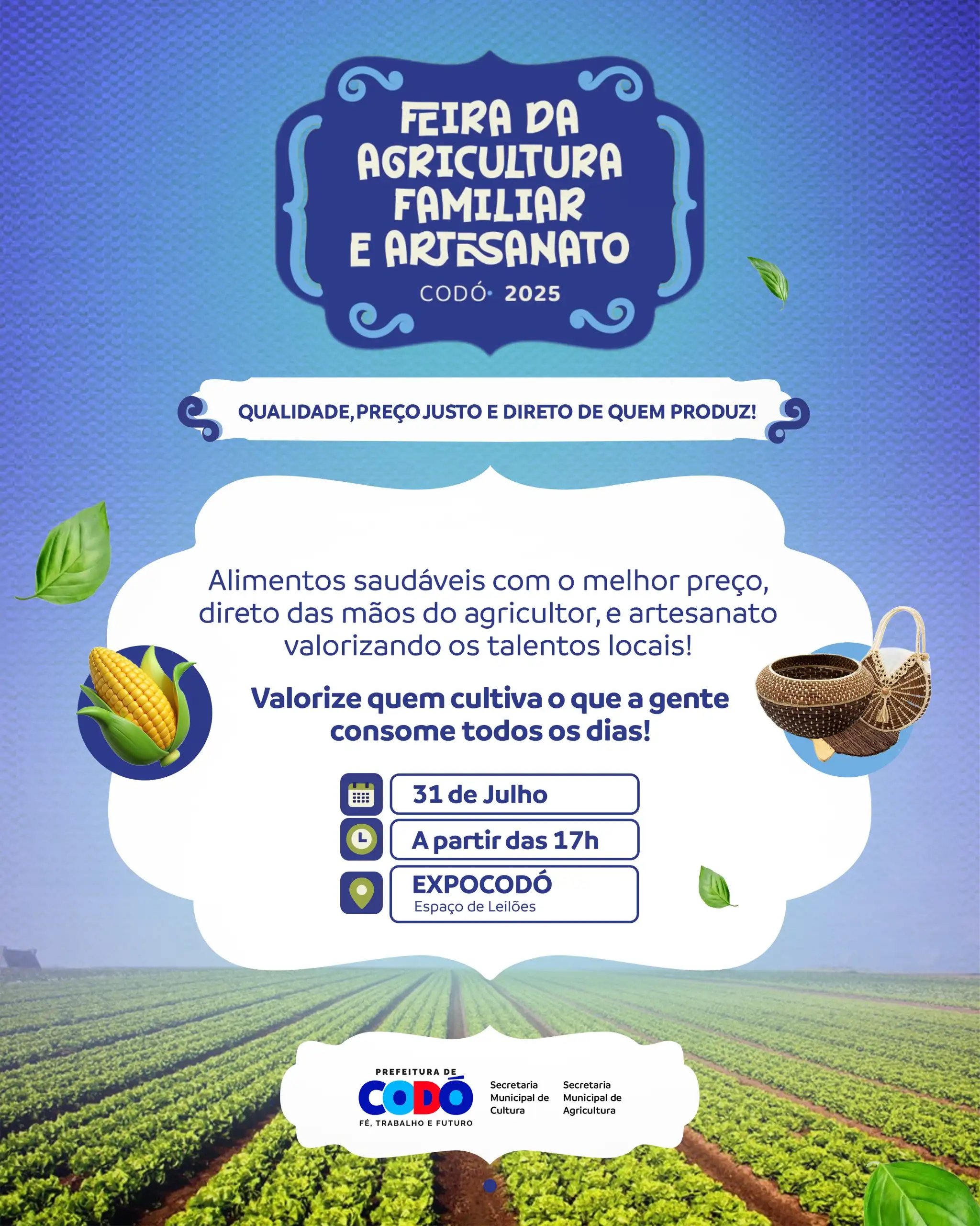 Galeria de imagens - Foto 2 da notícia: Prefeitura de Codó promoverá a 3ª edição da Feira da Agricultura Familiar e Artesanato na EXPOCODÓ