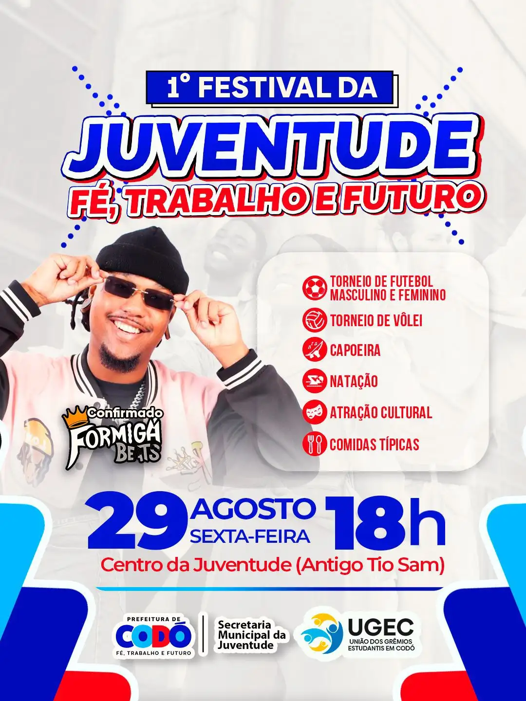 🎉 Vem aí o 1º FESTIVAL DA JUVENTUDE – Fé, Trabalho e Futuro 🎉