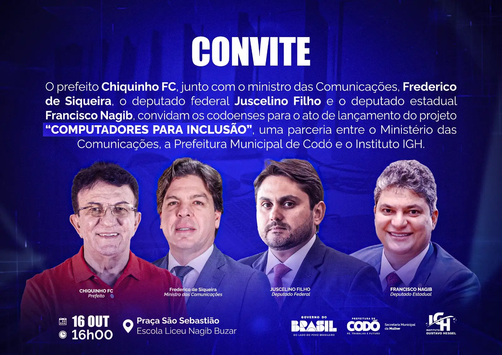 Centro de Recondicionamento de Computadores será inaugurado pelo Ministério das Comunicações em Codó