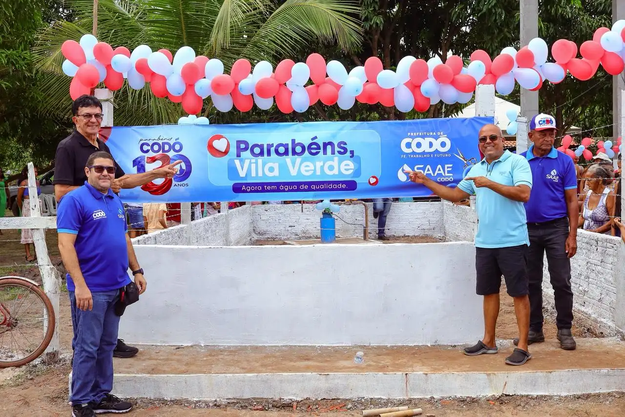 Codó 130 anos: Povoado Vila Verde recebe poço artesiano e celebra avanço no abastecimento de água