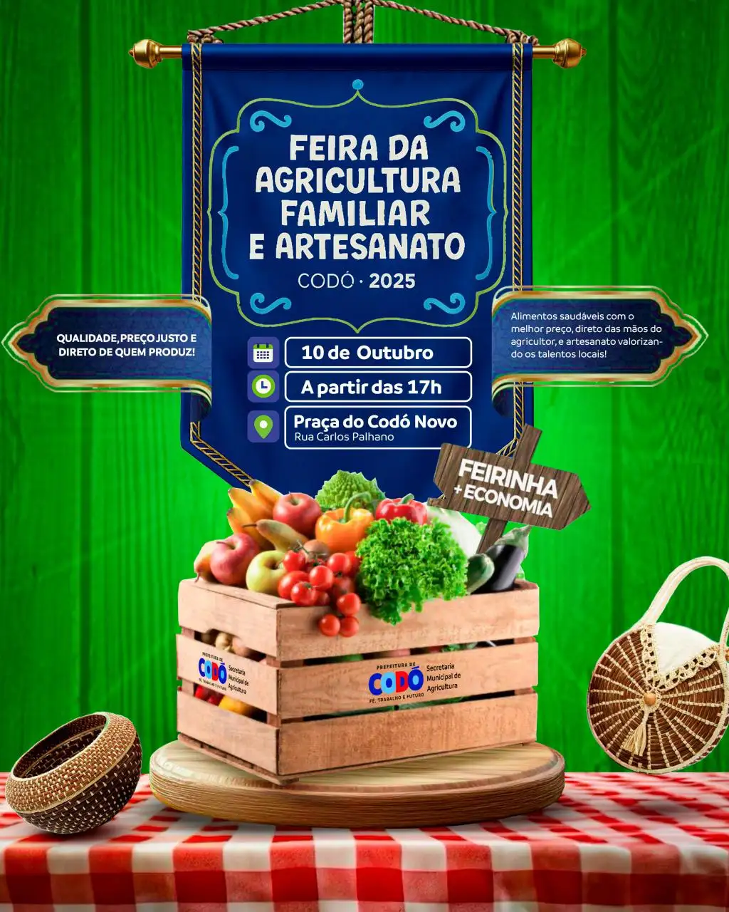 Foto 1 – 5ª Edição da Feira da Agricultura Familiar e Artesanato de Codó será realizada nesta sexta (10)