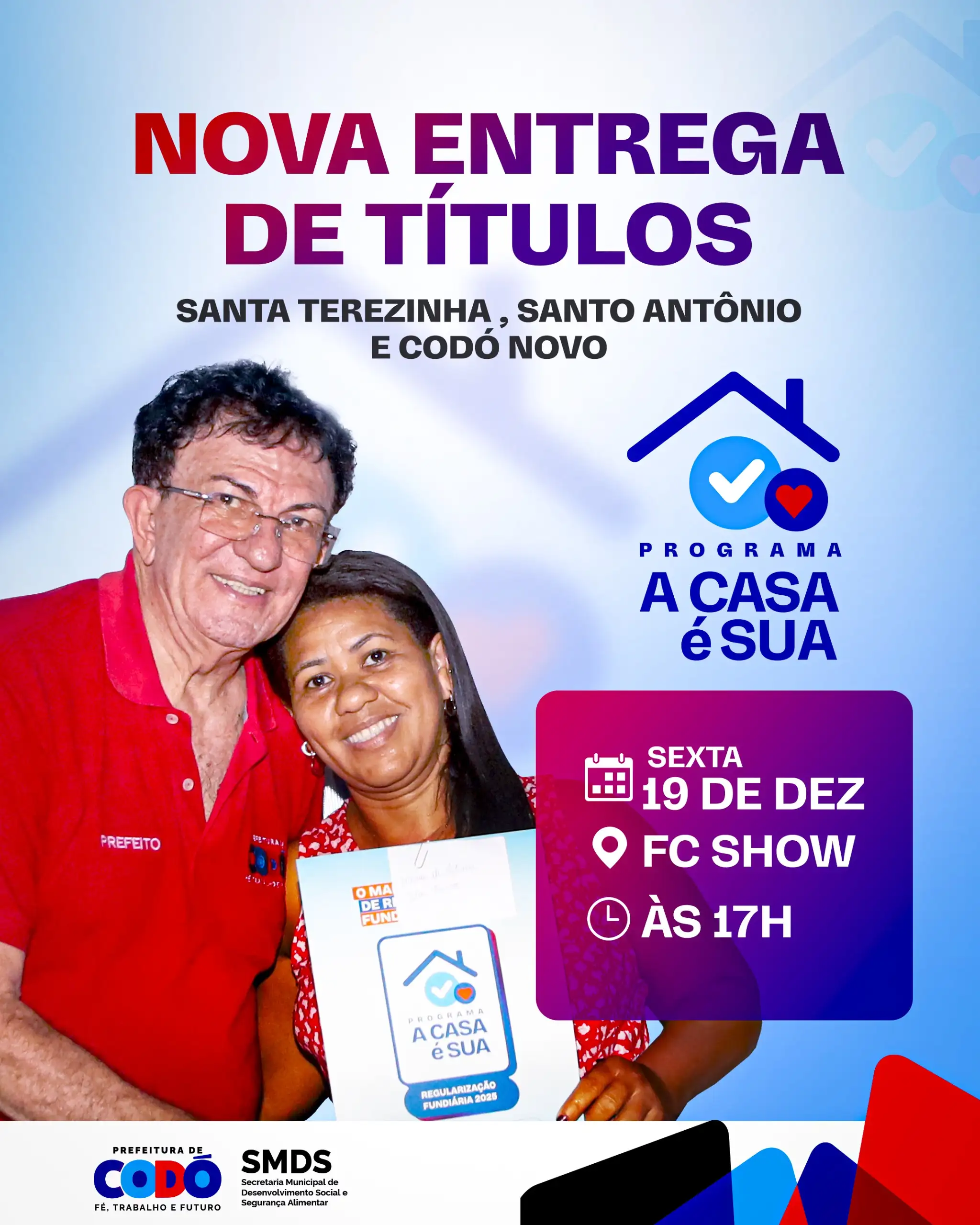 Foto 1 – Último ciclo de entrega de títulos do programa “A Casa é Sua” de 2025 será realizado nesta sexta-feira (19) em Codó
