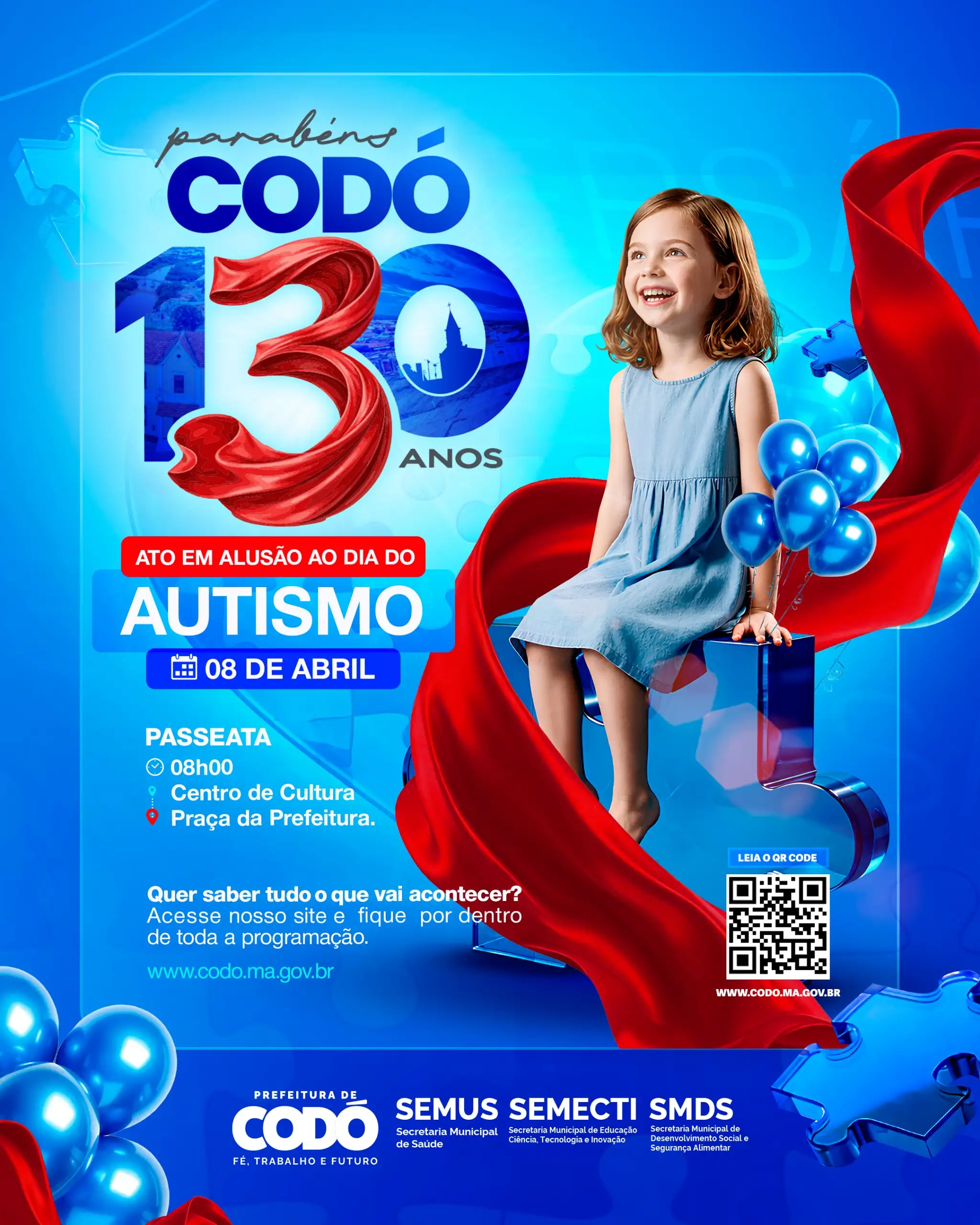 Codó realiza grande mobilização pelo Dia do Autismo com ações de inclusão e cidadania