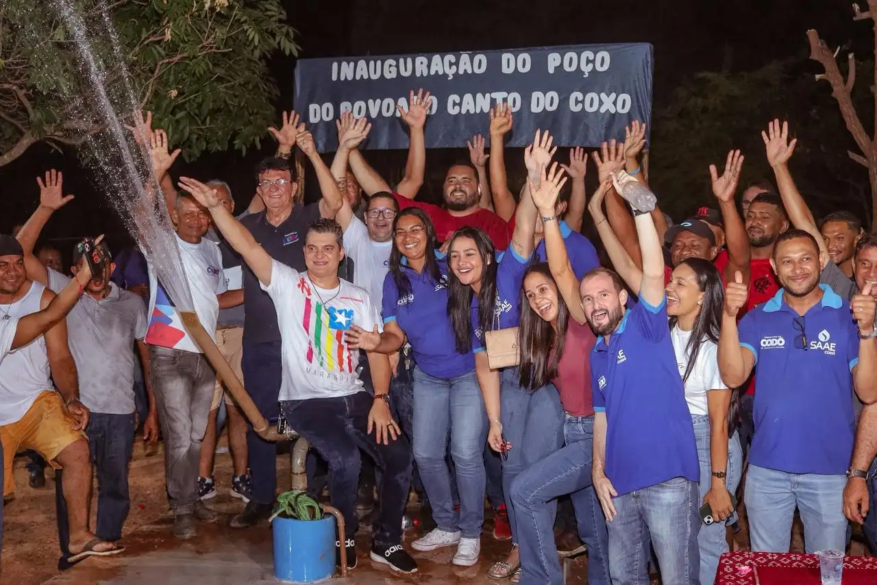 Prefeitura de Codó avança na rede de abastecimento de água na zona rural e inaugura poço artesiano no Canto do Coxo