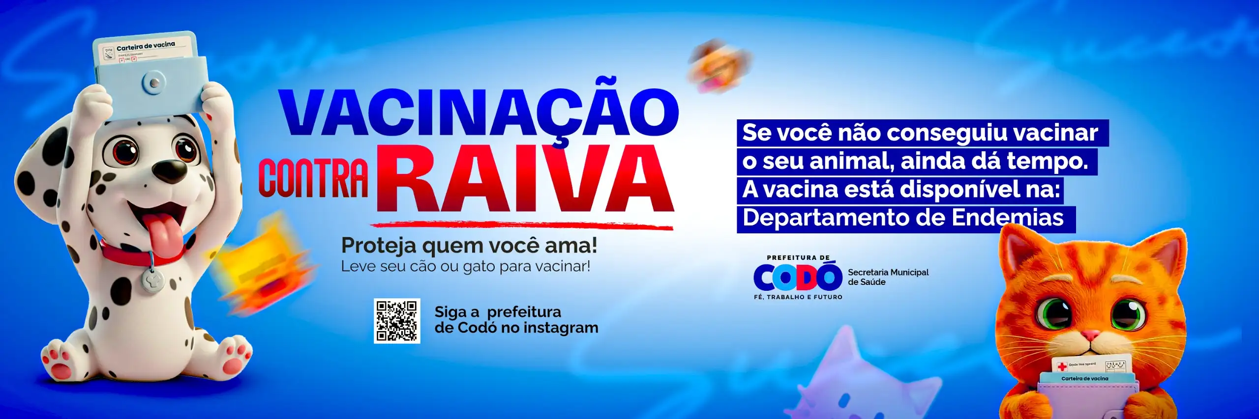 Mais de 2 mil animais são vacinados durante o Dia D de combate à Raiva em Codó