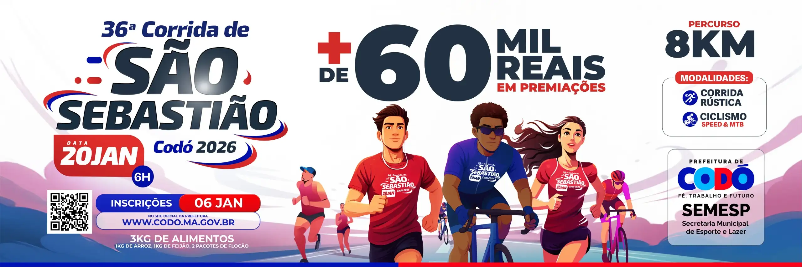 Prefeitura de Codó promove 36ª Corrida de São Sebastião com mais de R$ 60 mil em premiações