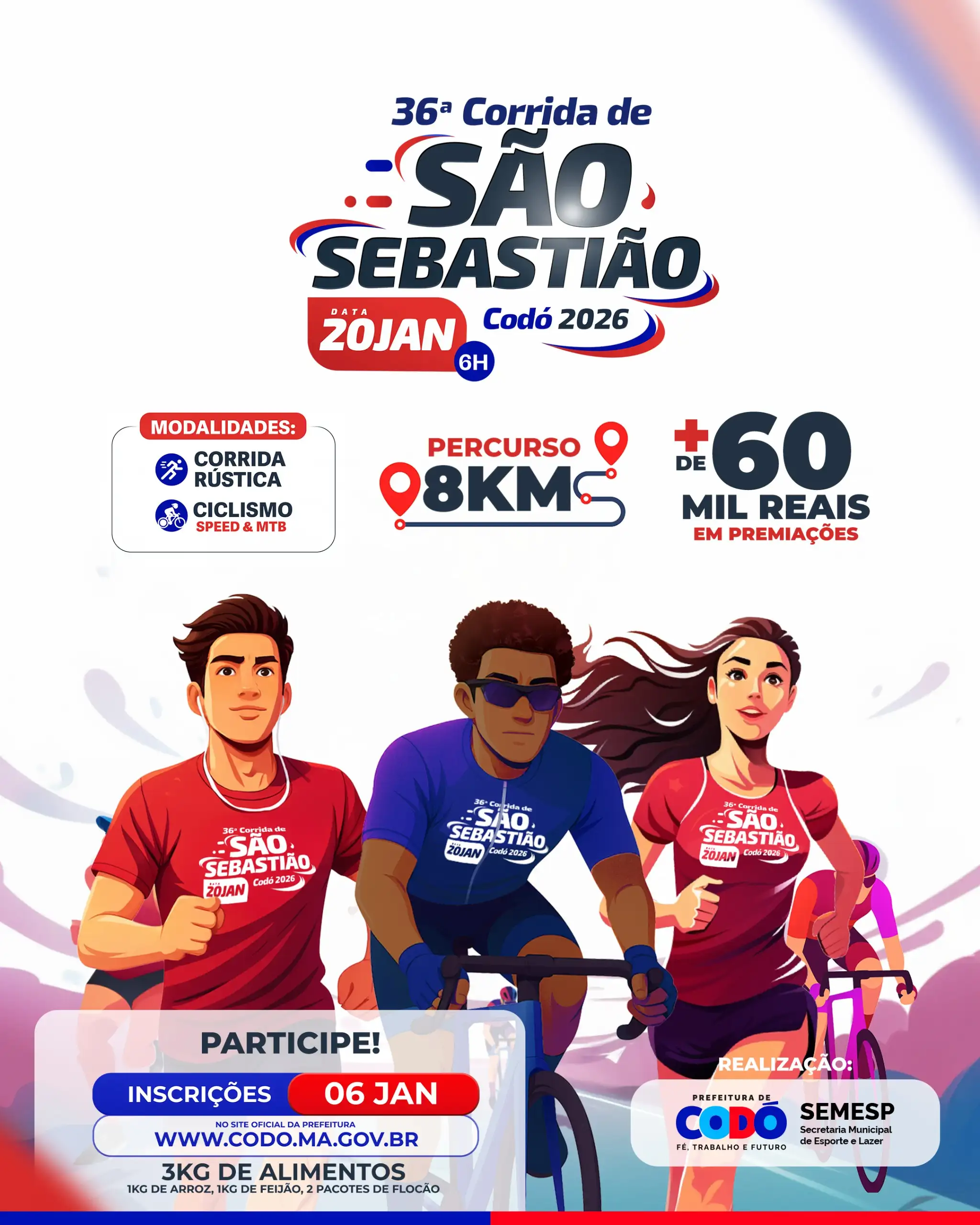 Foto 1 – Prefeitura de Codó promove 36ª Corrida de São Sebastião com mais de R$ 60 mil em premiações
