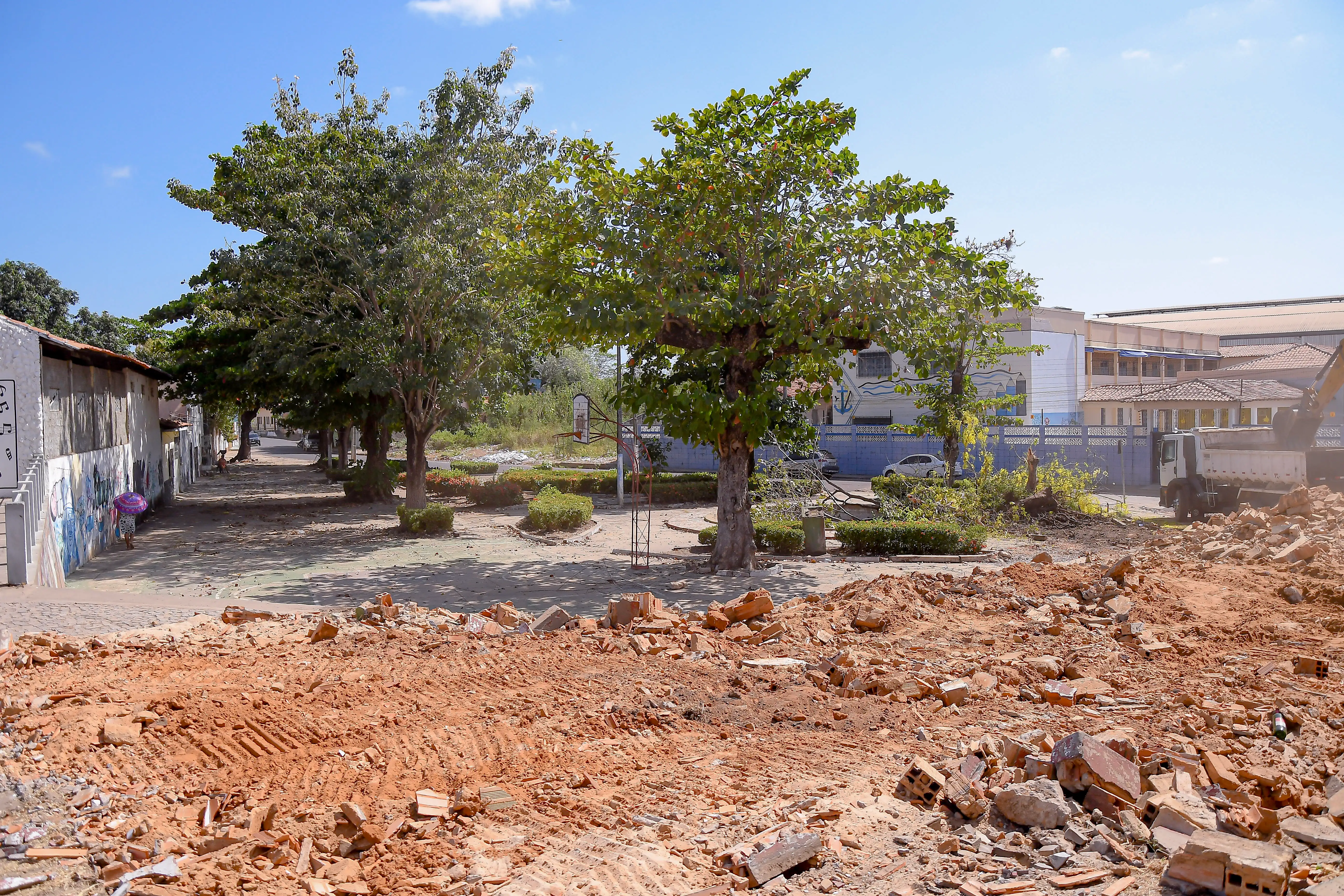 Foto 1 – Codó inicia revitalização da nova Praça do Cinema com proposta de resgatar memória e modernizar espaço
