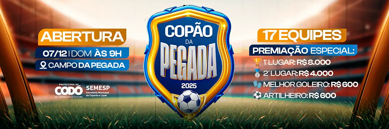 Prefeitura de Codó lança “Copão da Pegada 2025” com 17 equipes e premiação especial