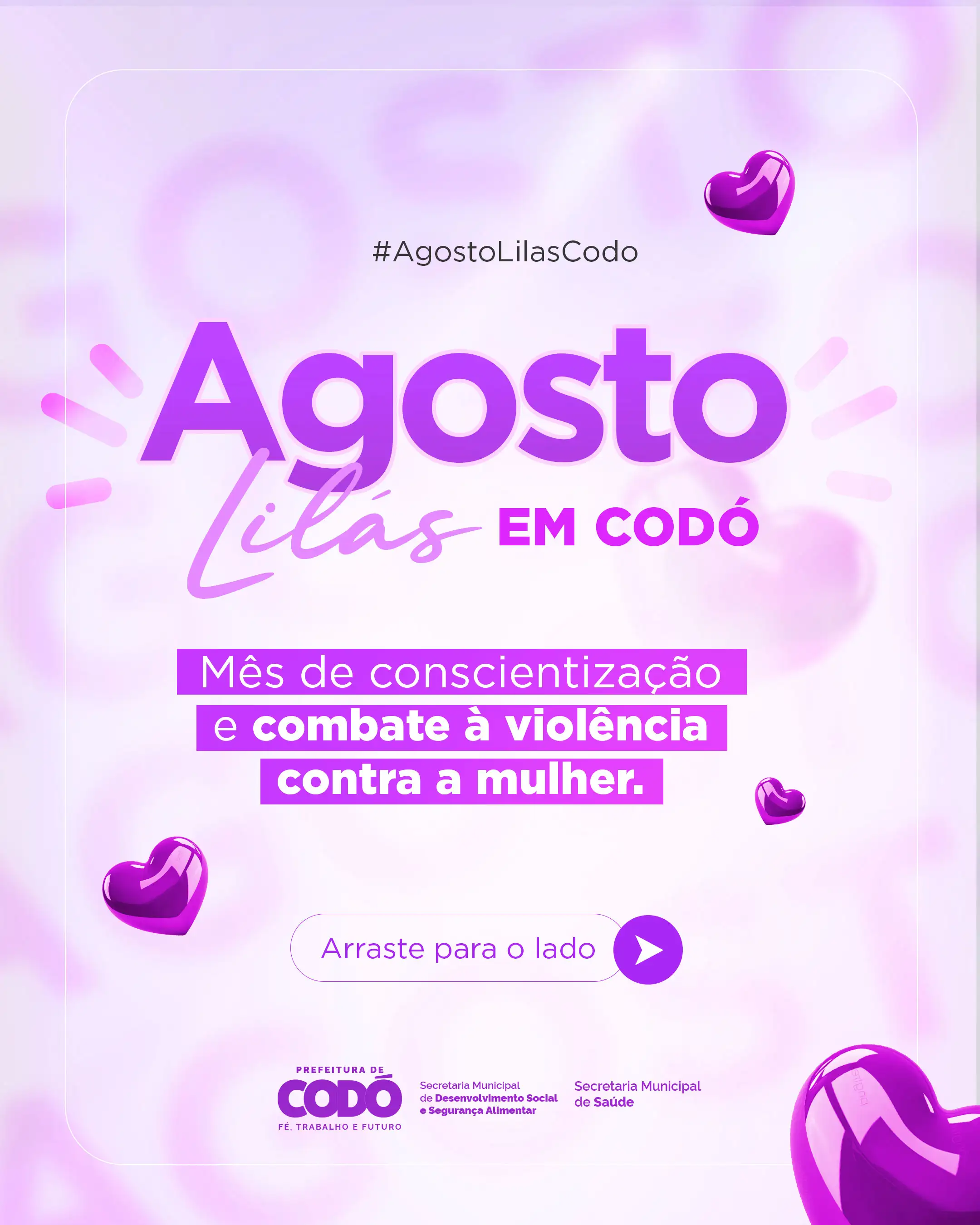 Prefeitura de Codó lança campanha “Agosto Lilás” com ações de conscientização e combate à violência contra a mulher