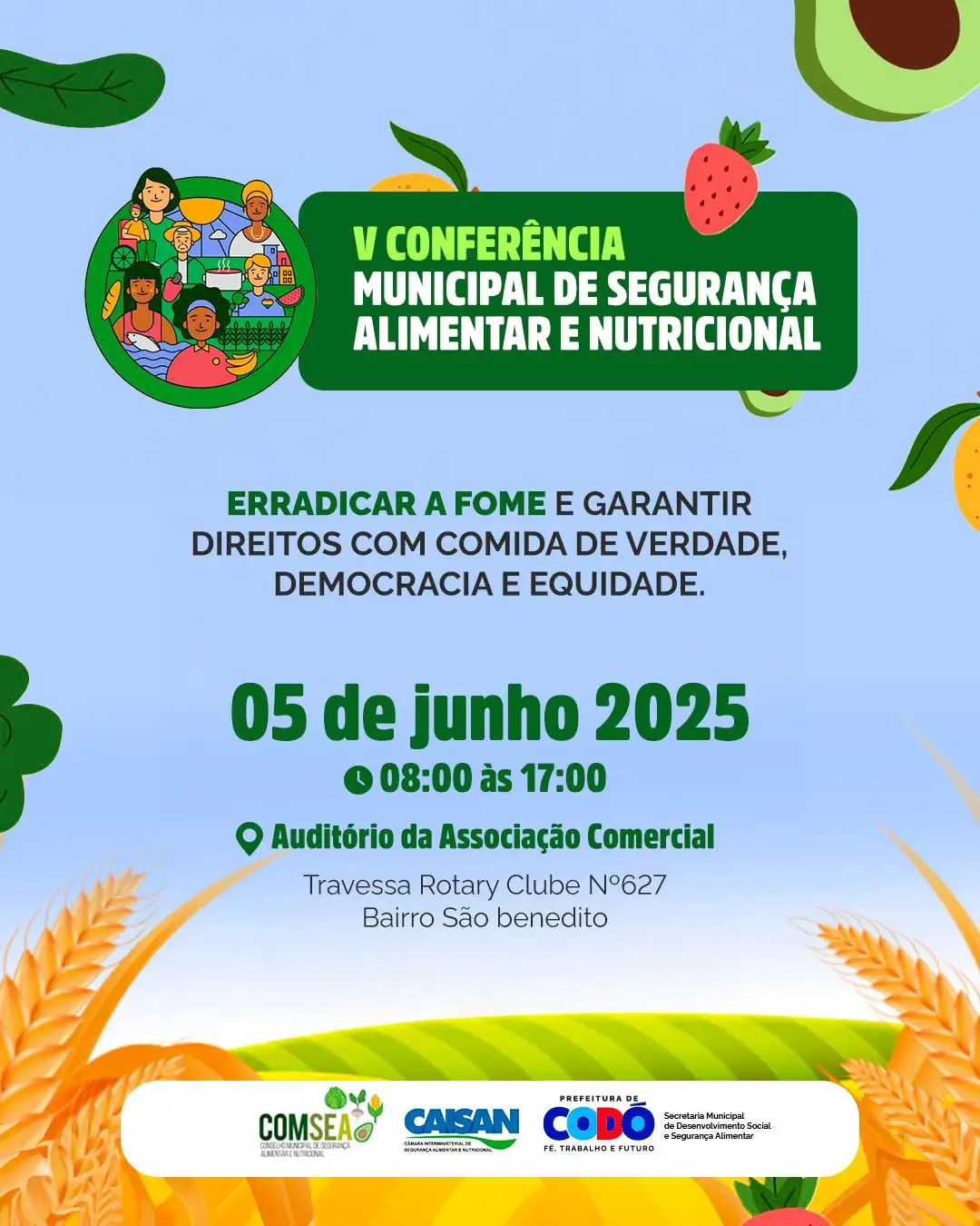 Codó realiza V Conferência Municipal de Segurança Alimentar e Nutricional nesta quarta (5)