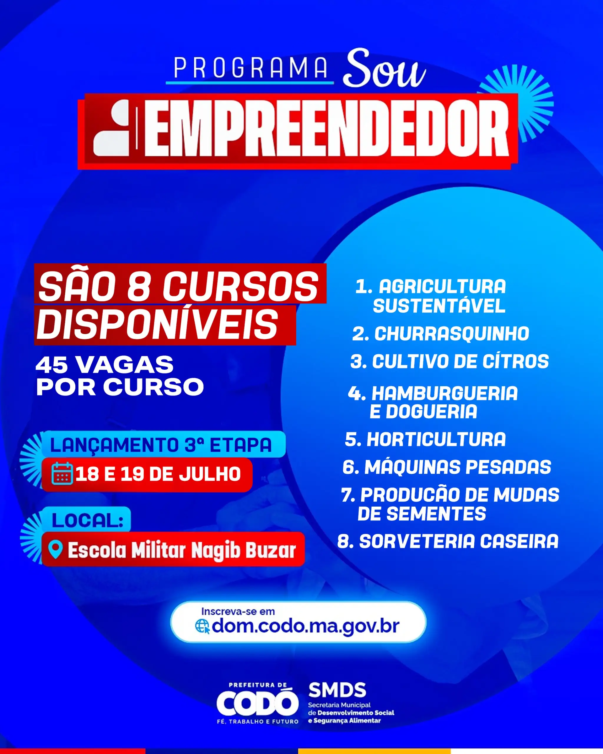 Foto 1 – Prefeitura de Codó lança 3ª etapa do Programa Sou Empreendedor com novos cursos gratuitos de qualificação