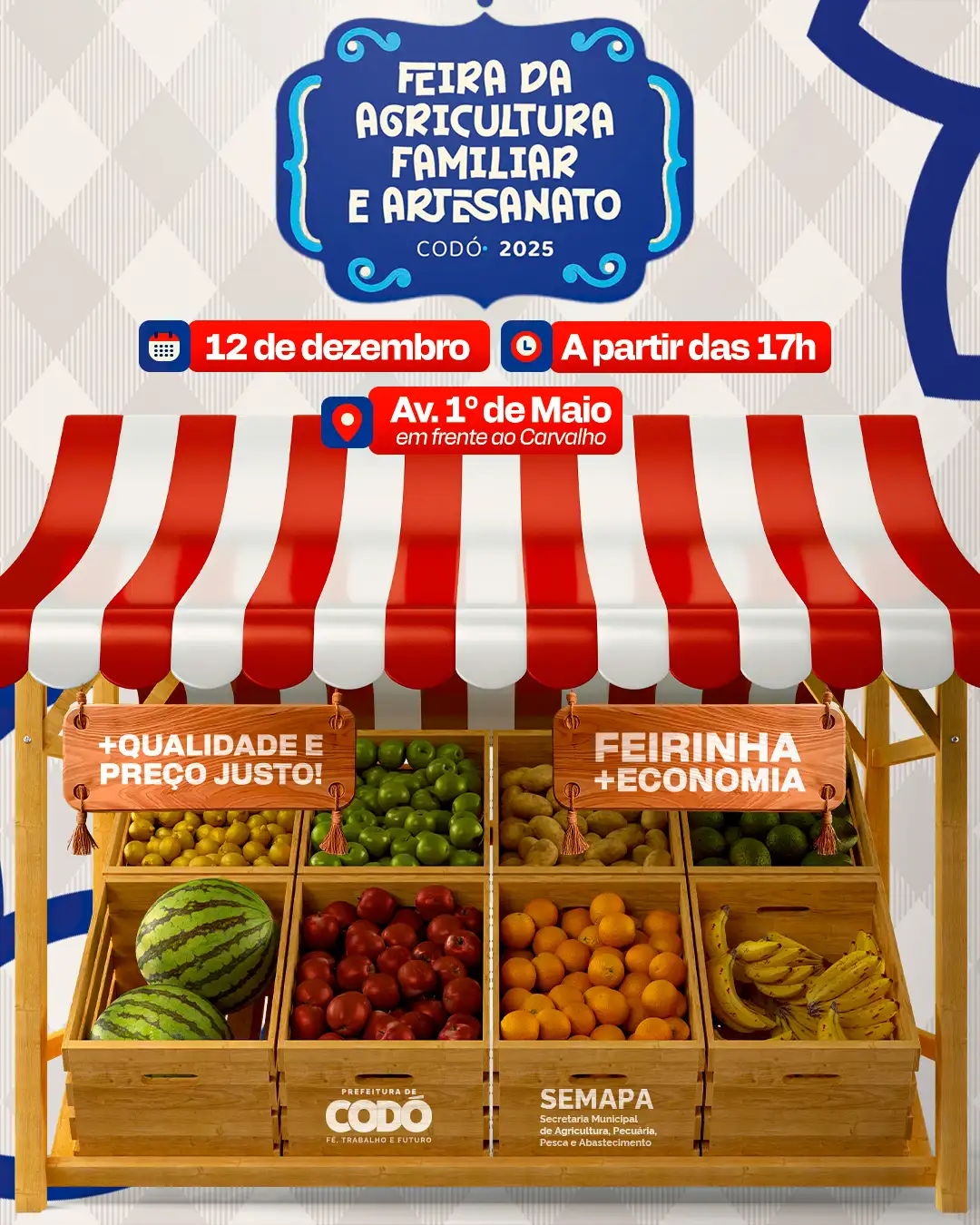 Foto 1 – 6ª Edição da Feira da Agricultura Familiar e Artesanato de Codó será realizada nesta sexta-feira (12)