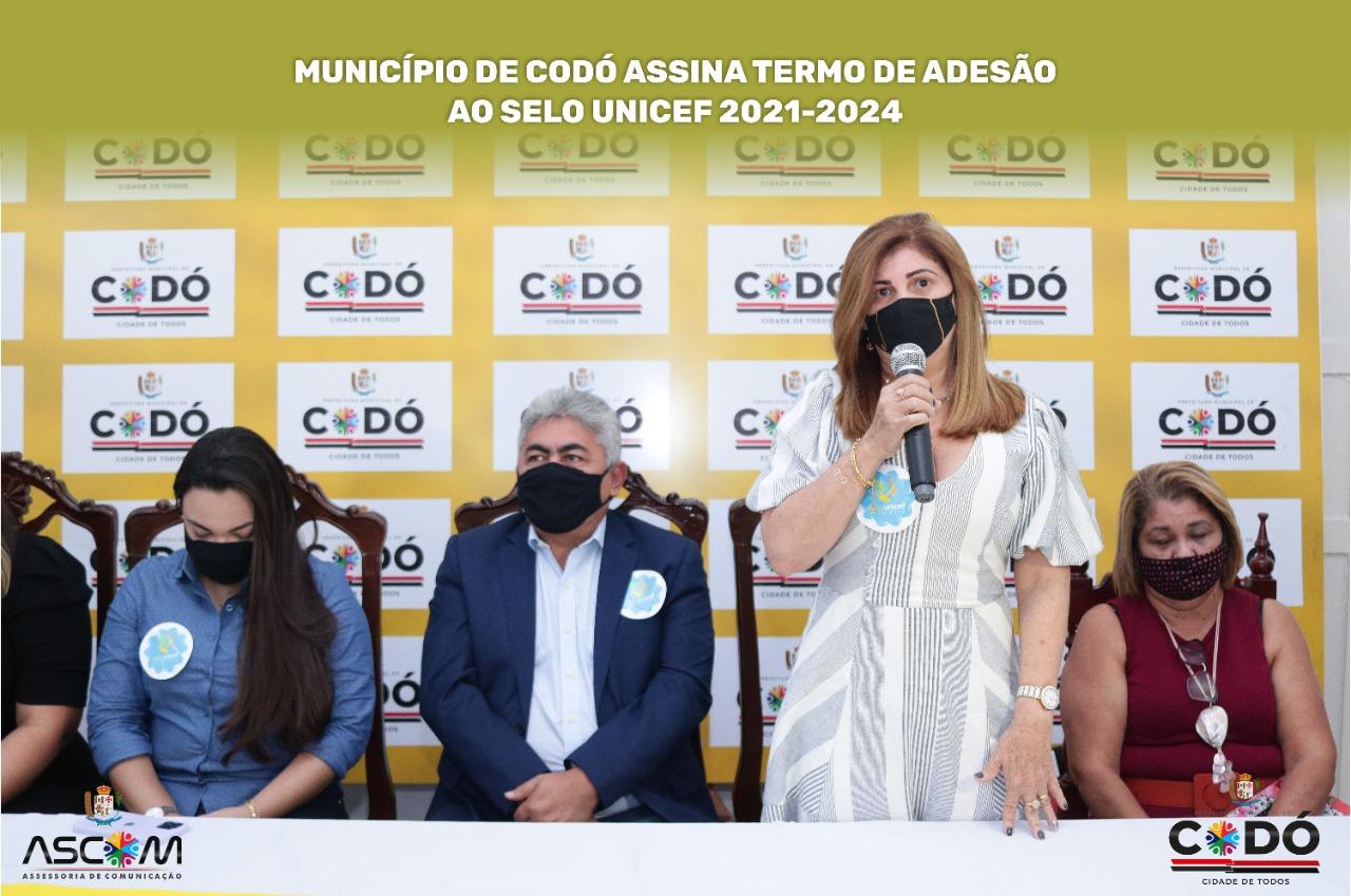 MUNICÍPIO DE CODÓ ASSINA TERMO DE ADESÃO AO SELO UNICEF 2021-2024