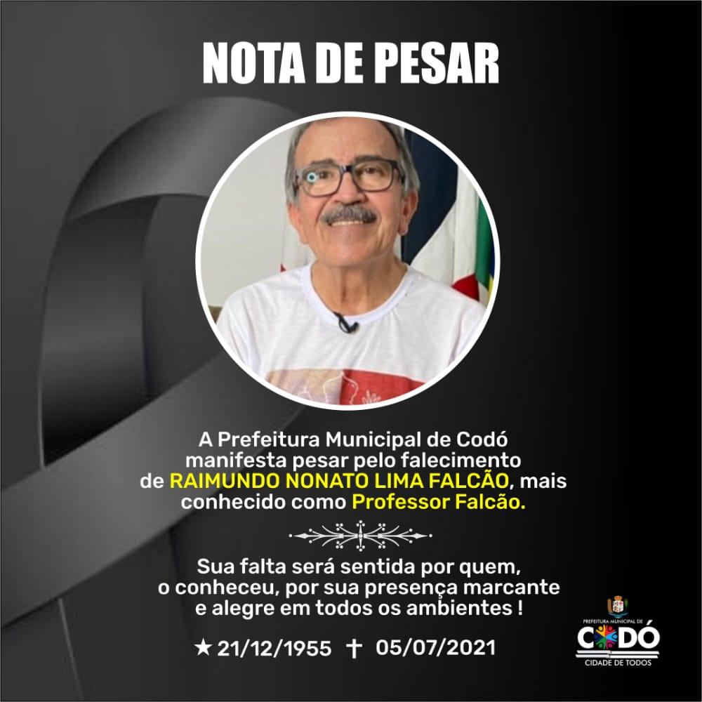 PREFEITO DR. ZÉ FRANCISCO LAMENTA MORTE DO PROFESSOR FALCÃO