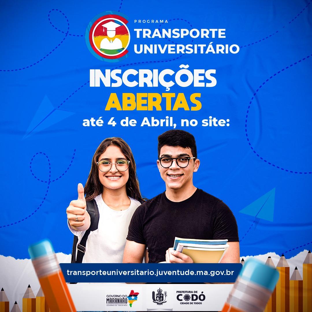 Inscrições abertas para o Programa Cartão Transporte Universitário