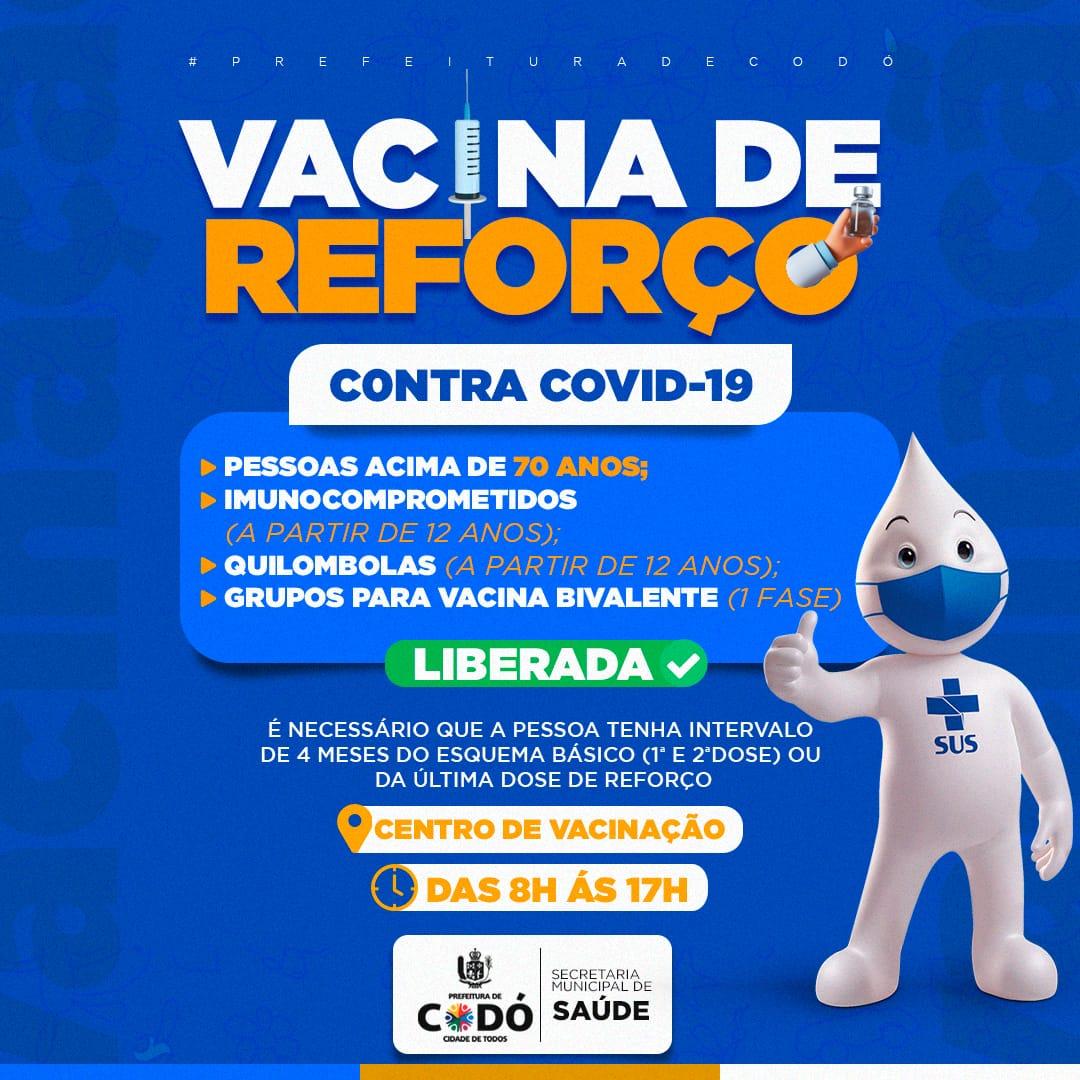 Prefeitura de Codó inicia aplicação da vacina bivalente contra a Covid-19