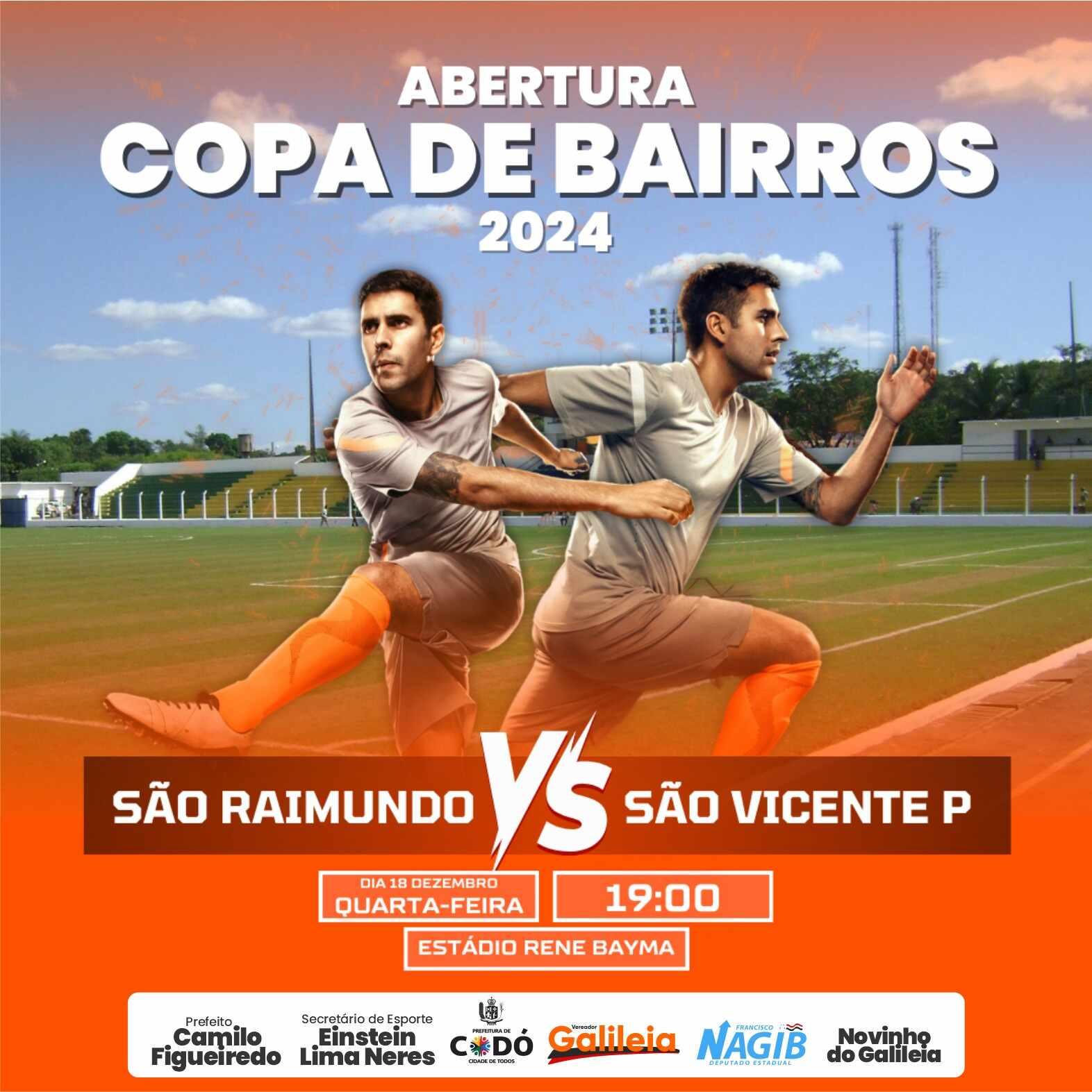 Copa de Bairros 2024 abre os Jogos de Férias Biné Figueiredo nesta quarta-feira (18) em Codó